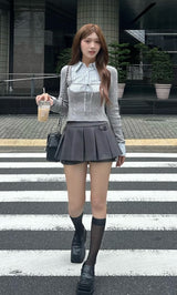 モデル：162cm（着用サイズ：S　着用カラー：GRY）