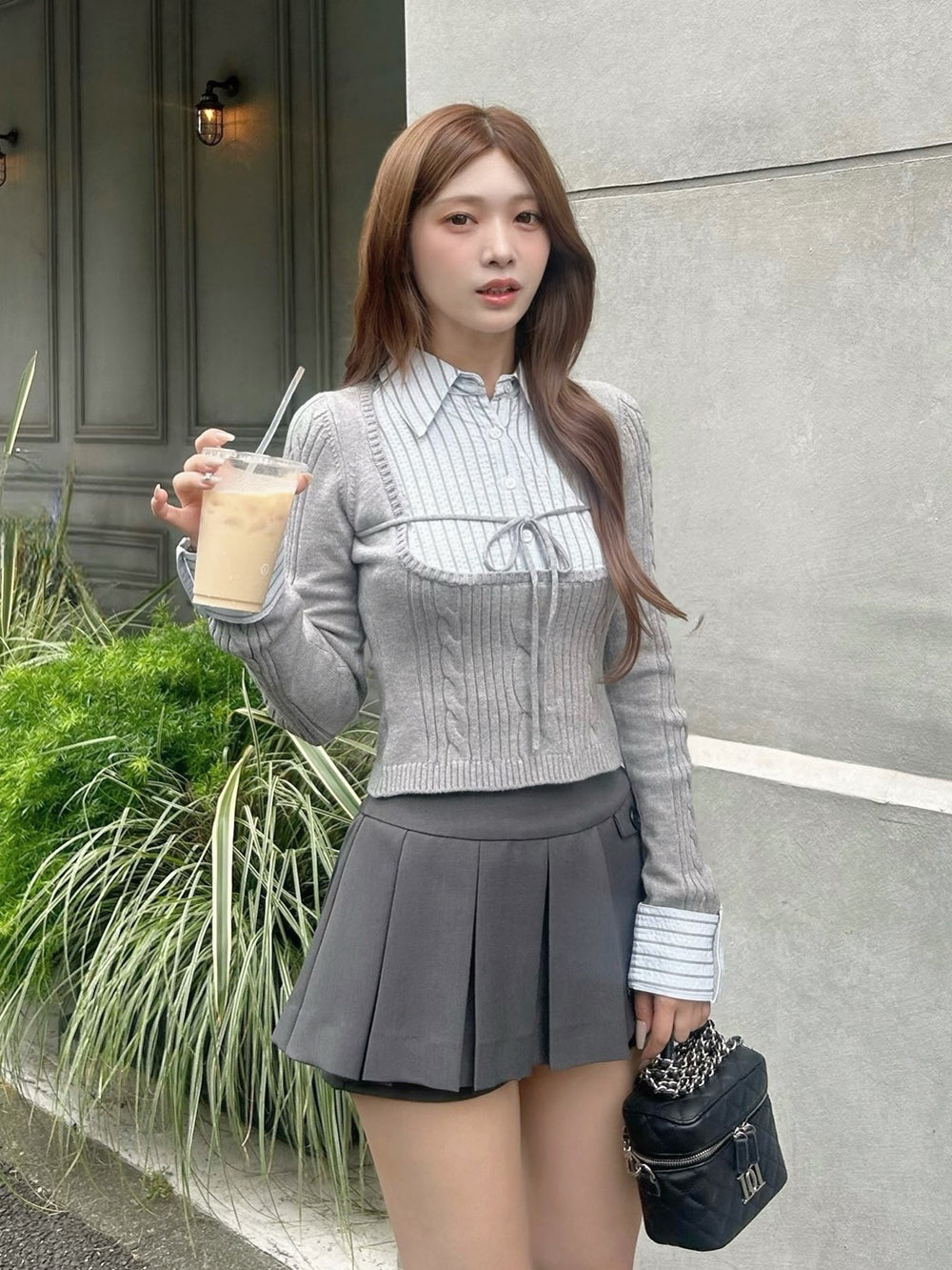 モデル：162cm（着用サイズ：FREE　着用カラー：GRY）