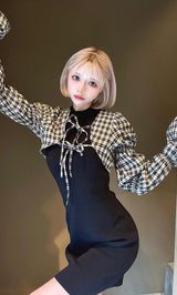 モデル：155cm（着用サイズ：FREE　着用カラー：BLK）