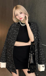 モデル：155cm（着用サイズ：FREE　着用カラー：BLK）