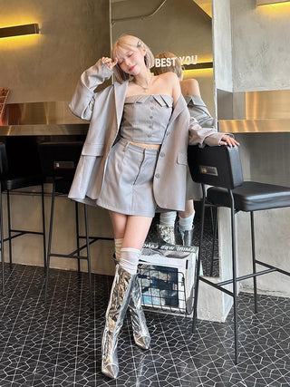 モデル：155cm（着用サイズ：FREE　着用カラー：GRY）