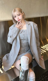 モデル：155cm（着用サイズ：FREE　着用カラー：GRY）