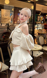 モデル：155cm（着用サイズ：S　着用カラー：WHT）