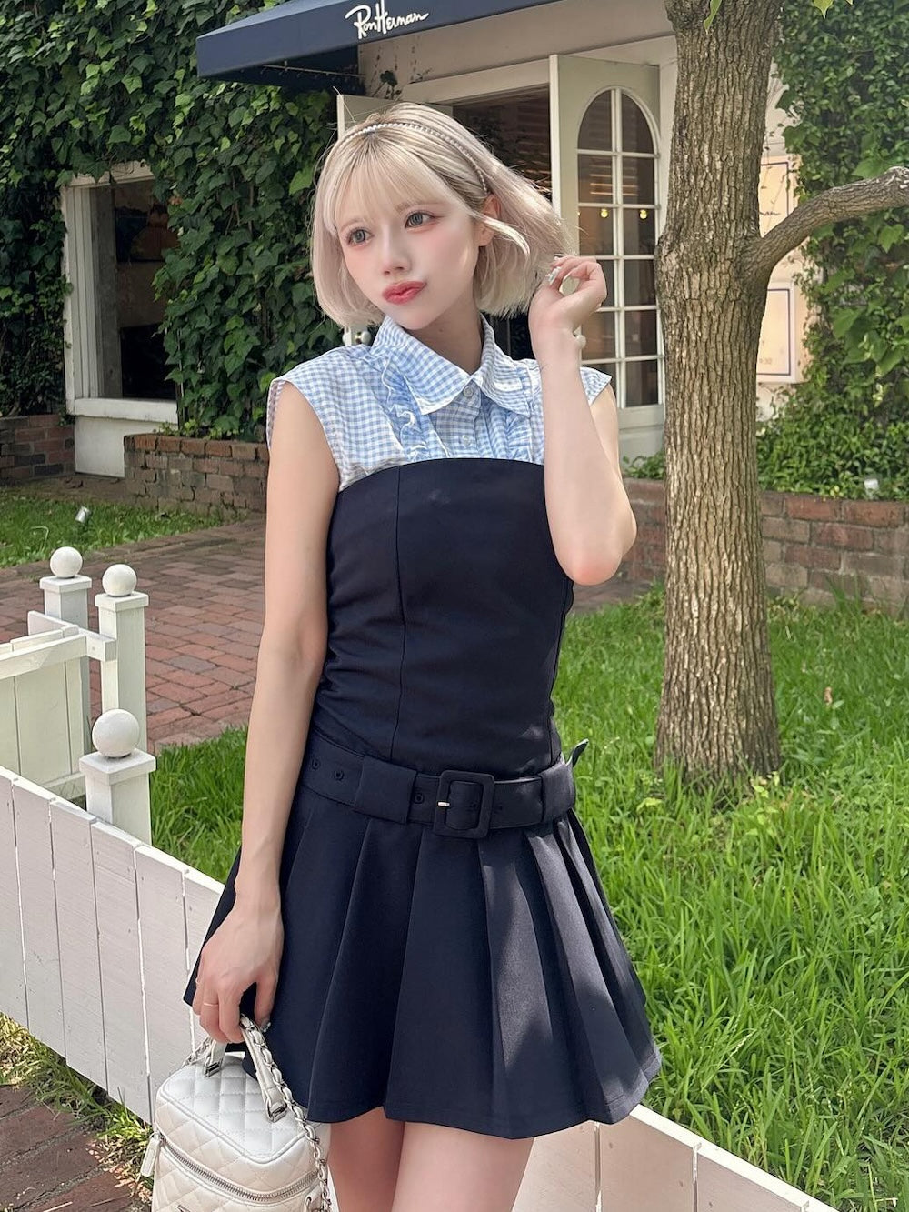 モデル：155cm（着用サイズ：FREE　着用カラー：NVY）
