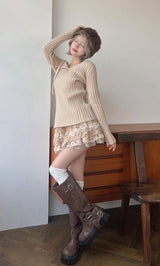モデル：155cm（着用サイズ：FREE　着用カラー：BEG）