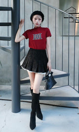 モデル：155cm（着用サイズ：S　着用カラー：BLK）