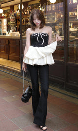 モデル：155cm（着用サイズ：FREE　着用カラー：BLK）