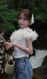 モデル：155cm（着用サイズ：FREE　着用カラー：WHT）