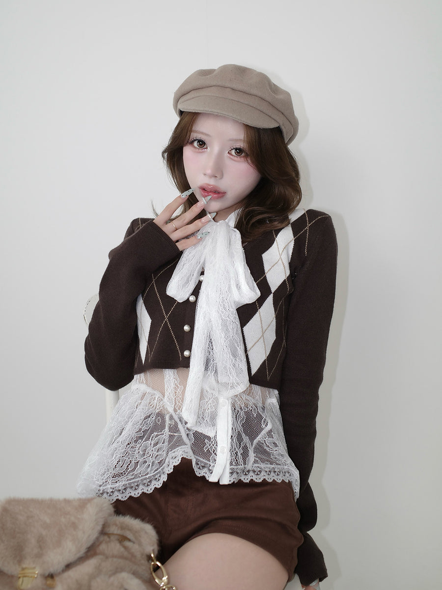 モデル：155cm（着用サイズ：FREE　着用カラー：BRN）