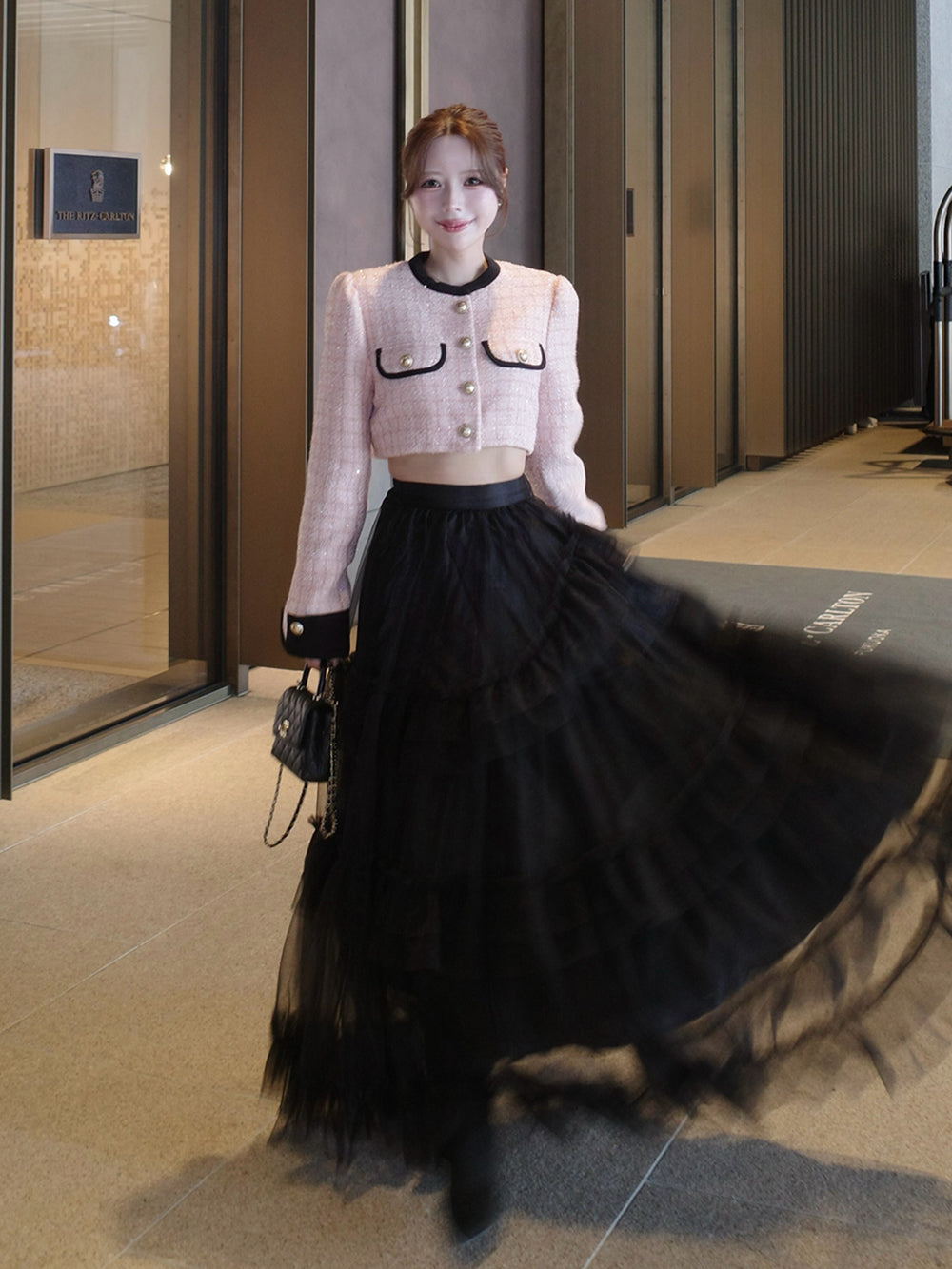 モデル：155cm（着用サイズ：S　着用カラー：P-BEG）