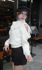 モデル：155cm（着用サイズ：FREE　着用カラー：WHT）