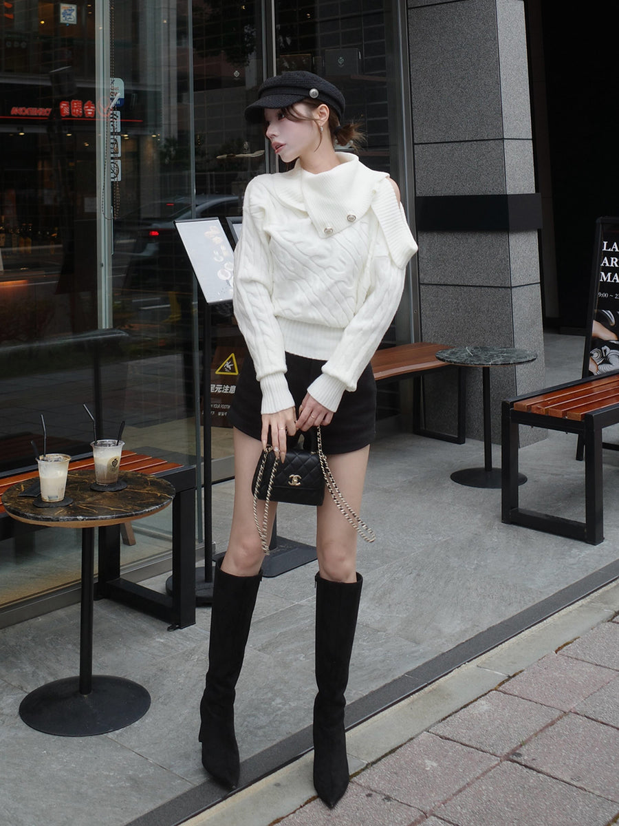 モデル：155cm（着用サイズ：FREE　着用カラー：WHT）