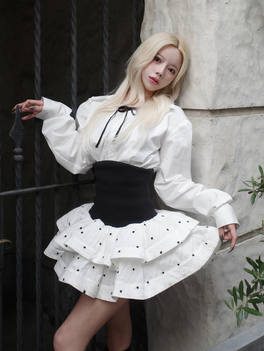 モデル：155cm（着用サイズ：FREE　着用カラー：WHT）
