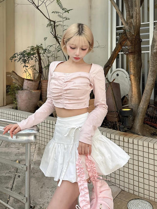 モデル：155cm（着用サイズ：FREE　着用カラー：WHT）