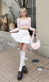 モデル：155cm（着用サイズ：FREE　着用カラー：WHT）