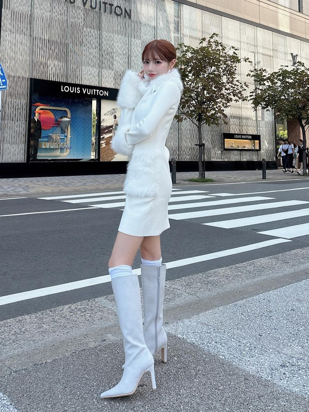 モデル：155cm（着用サイズ：FREE　着用カラー：WHT）