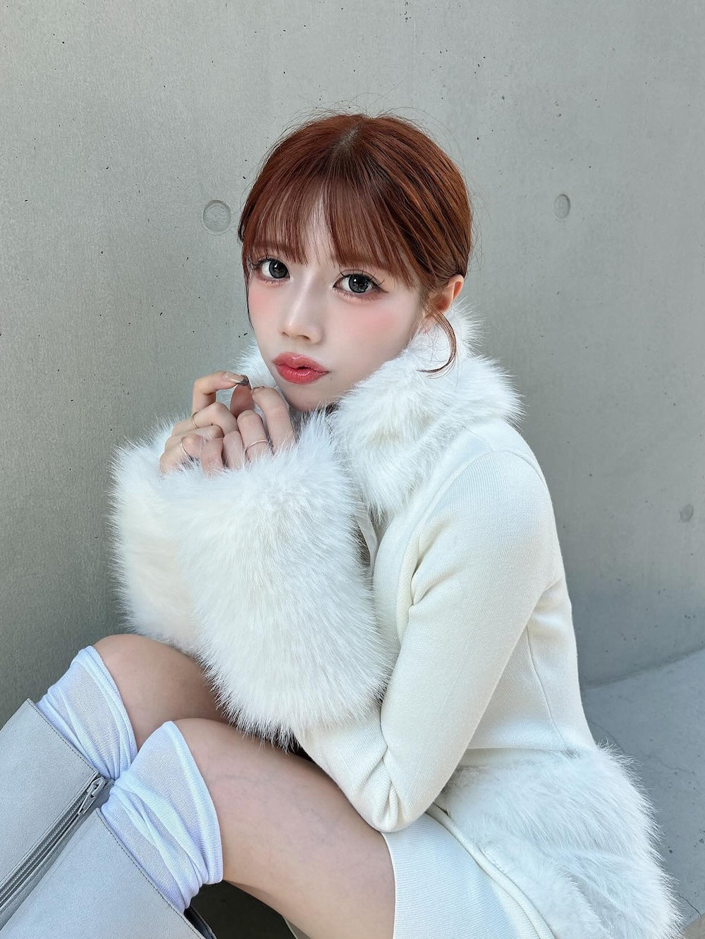 モデル：155cm（着用サイズ：FREE　着用カラー：WHT）