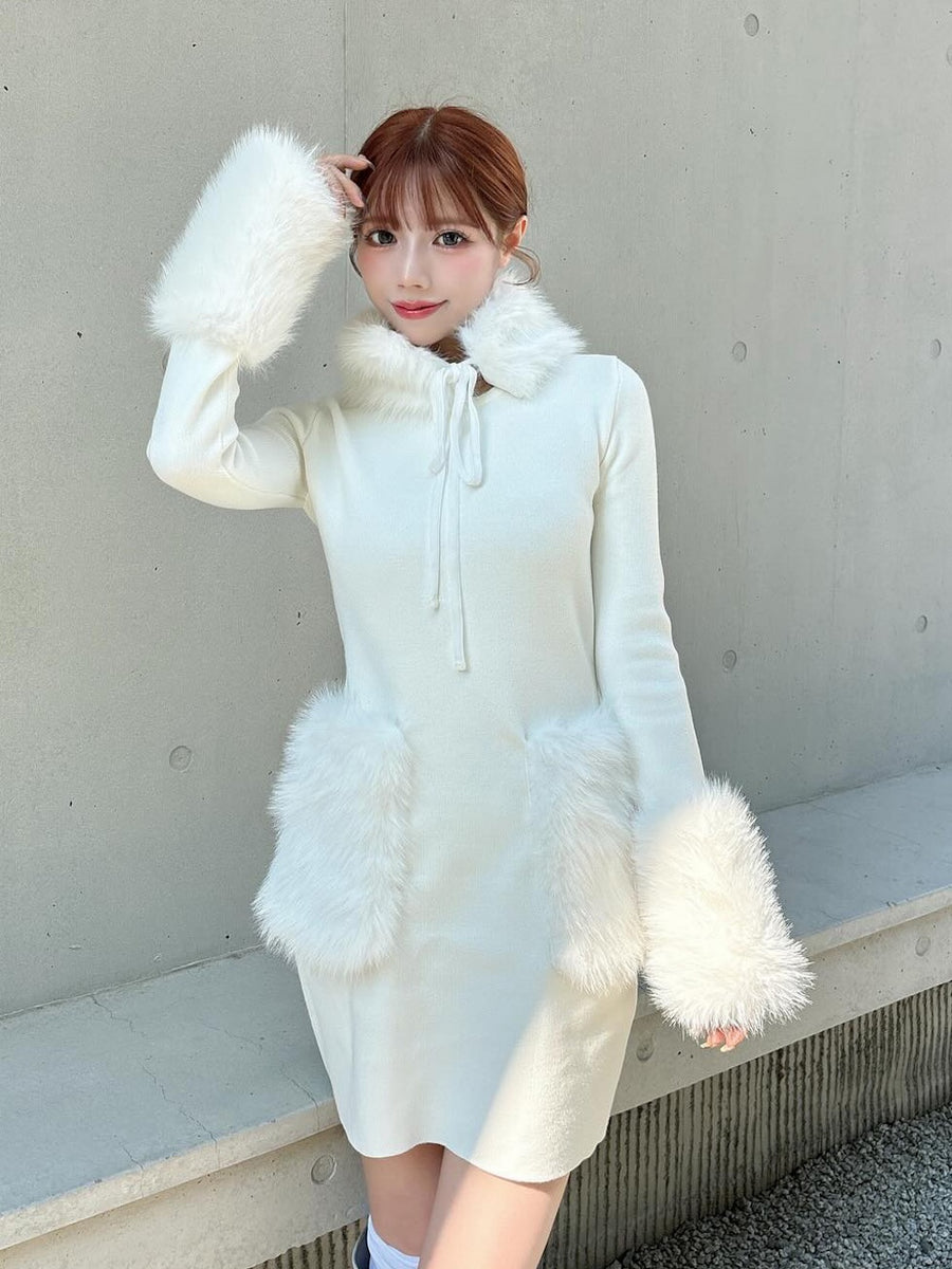 モデル：155cm（着用サイズ：FREE　着用カラー：WHT）