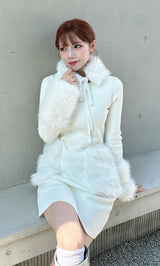 モデル：155cm（着用サイズ：FREE　着用カラー：WHT）