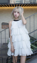 ドットティアードアメスリミニワンピース – Darich