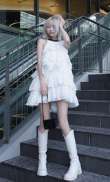 ドットティアードアメスリミニワンピース – Darich