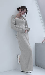 モデル：160cm（着用サイズ：FREE　着用カラー：GRY）