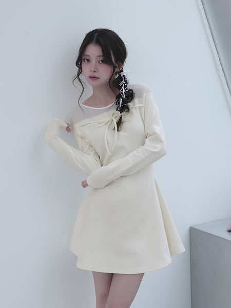 Bust Sheer Cut Mini Dress