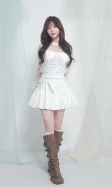 モデル：158cm（着用サイズ：FREE　着用カラー：WHT）