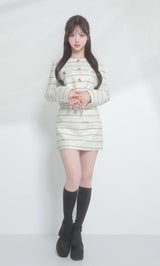 モデル：158cm（着用サイズ：S　着用カラー：IVO）