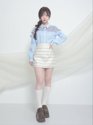 モデル：158cm（着用サイズ：S　着用カラー：IVO）