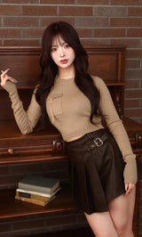 モデル：158cm（着用サイズ：S　着用カラー：BRN）