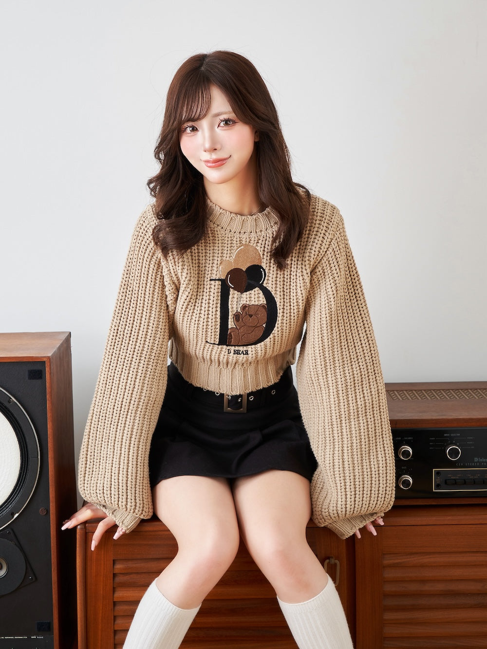 モデル：158cm（着用サイズ：FREE　着用カラー：BEG）