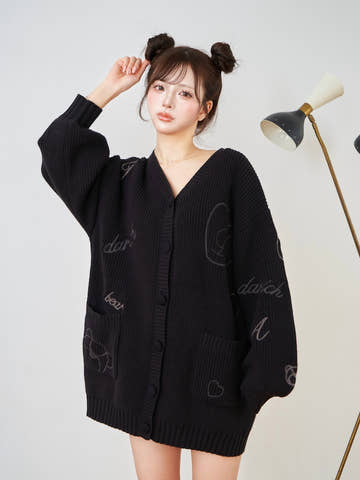 モデル：158cm（着用サイズ：FREE　着用カラー：BLK）