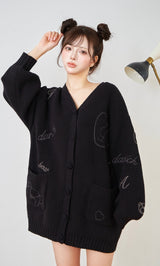 モデル：158cm（着用サイズ：FREE　着用カラー：BLK）