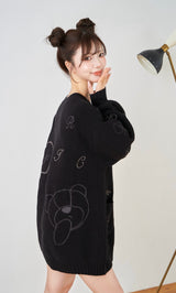 モデル：158cm（着用サイズ：FREE　着用カラー：BLK）