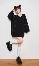 モデル：158cm（着用サイズ：FREE　着用カラー：BLK）