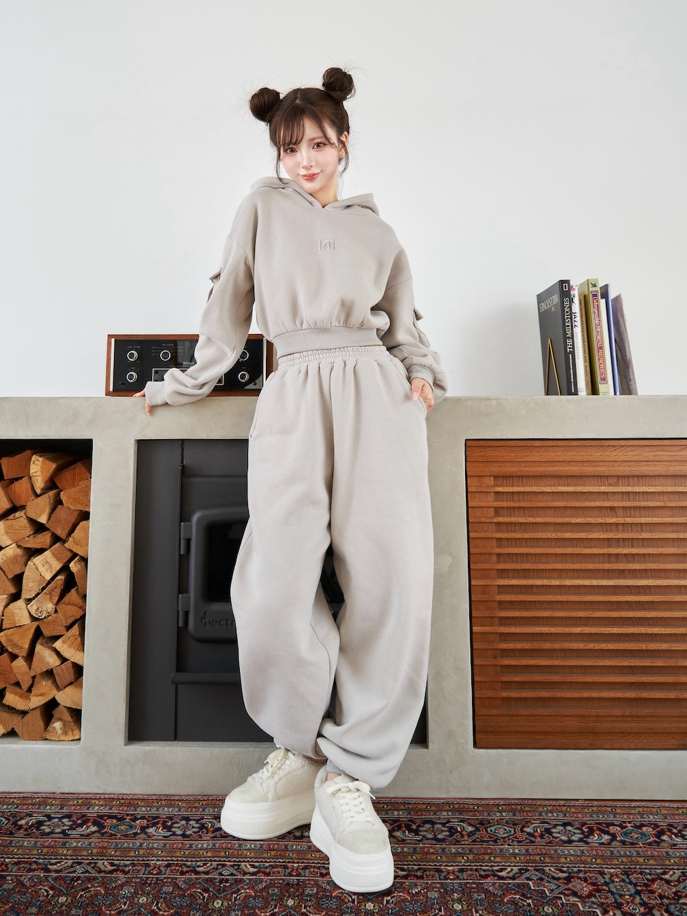 Dベアスタッズスウェットセットアップ - gry