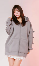 モデル：158cm（着用サイズ：FREE　着用カラー：GRY）