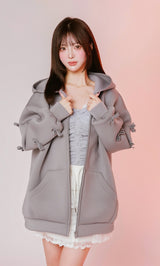 モデル：158cm（着用サイズ：FREE　着用カラー：GRY）