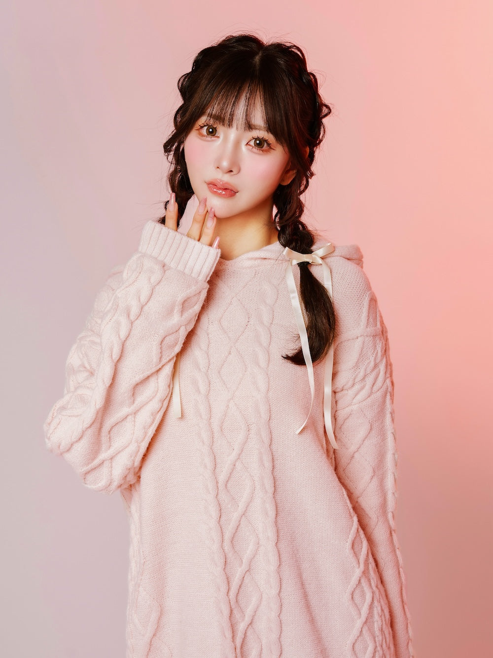 モデル：158cm（着用サイズ：FREE　着用カラー：PNK）