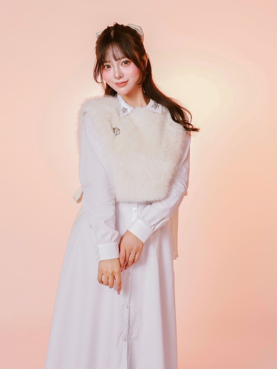 モデル：158cm（着用サイズ：FREE　着用カラー：WHT）