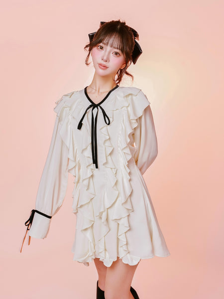 Double Frill Mini Dress