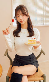 モデル：158cm（着用サイズ：FREE　着用カラー：WHT）