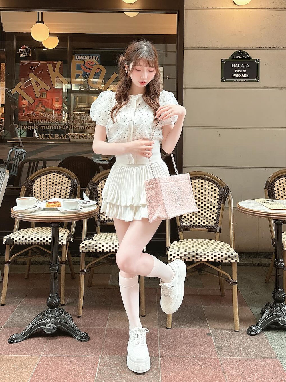 ナロープリーツティアードミニスカート