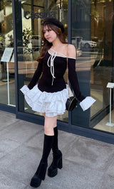 モデル：151cm（着用サイズ：FREE　着用カラー：BLK）