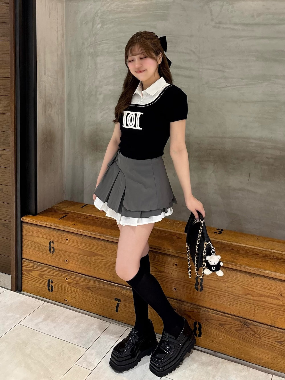 ダブルレイヤードプリーツミニスカート – Darich