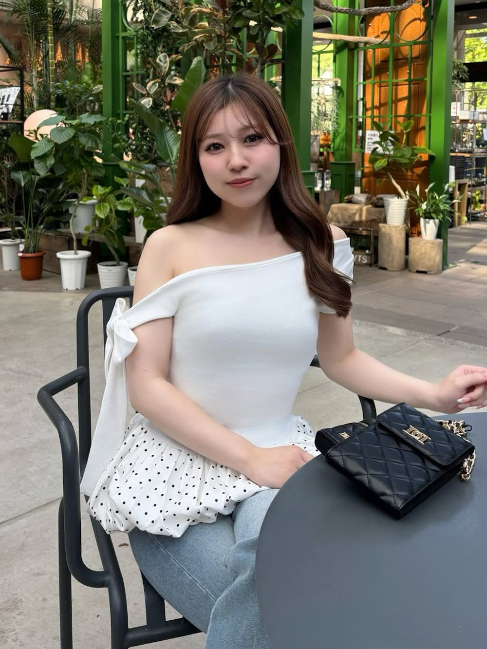 モデル：151cm（着用サイズ：FREE　着用カラー：WHT）