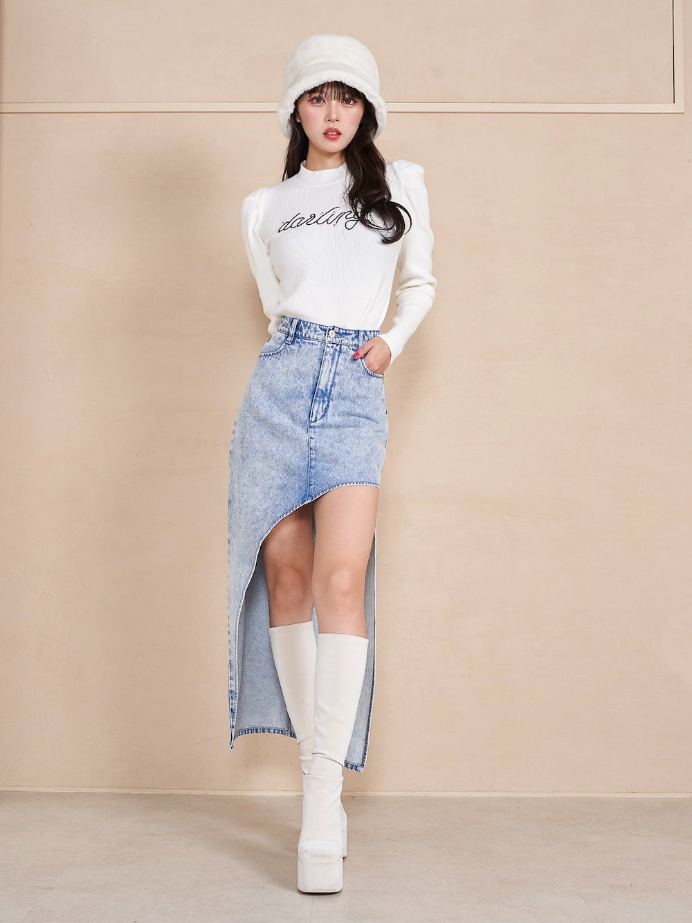 ヘムカットデニムスカート – Darich (ダーリッチ)