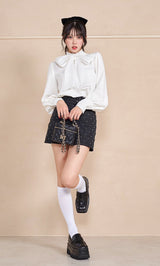モデル：164cm（着用サイズ：S　着用カラー：BLK）