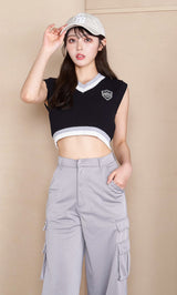 モデル：164cm（着用サイズ：FREE　着用カラー：BLK）